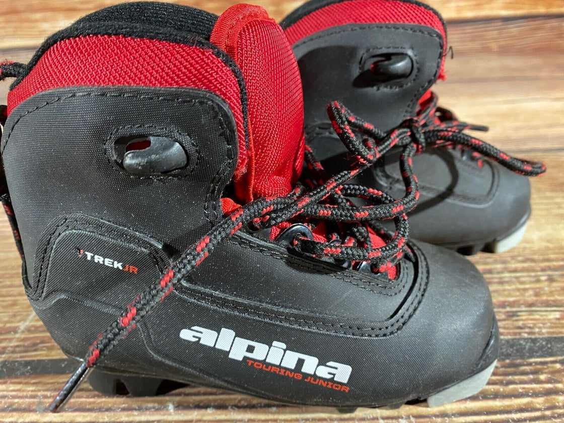 Alpina Trek Kids Nordic Cross Country Ski Boots Size EU28 US10.5 NNN A-986