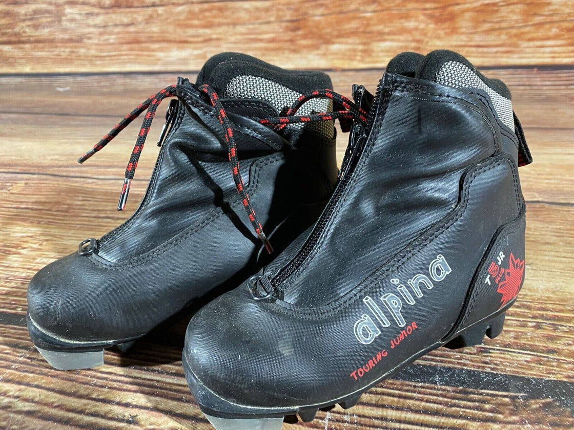 Alpina T5 Kids Nordic Cross Country Ski Boots Size EU28 US10.5 NNN A-848