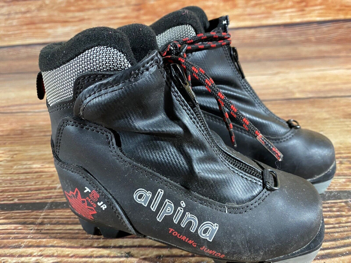 Alpina T5 Kids Nordic Cross Country Ski Boots Size EU28 US10.5 NNN A-848