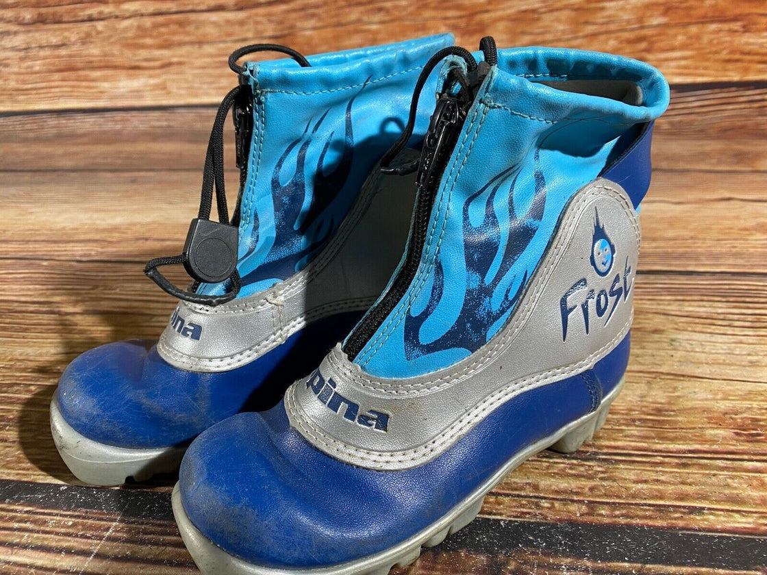 Alpina Frost Kids Nordic Cross Country Ski Boots Size EU28 US10.5 NNN A-811