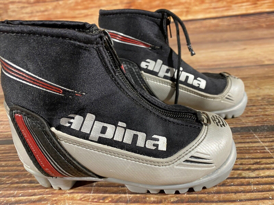 Alpina ST10jr Kids Nordic Cross Country Ski Boots Size EU28 US10.5 NNN A-998
