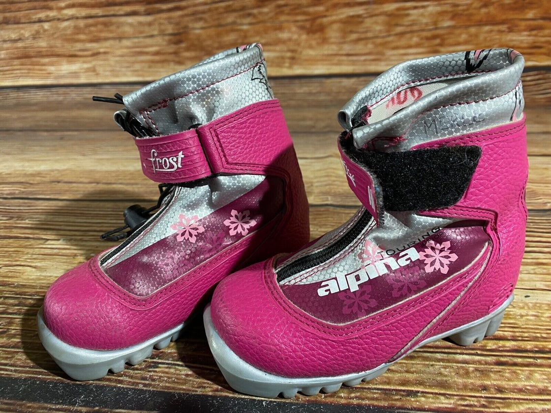 Alpina Frost Kids Nordic Cross Country Ski Boots Size EU26 US9 NNN A-791