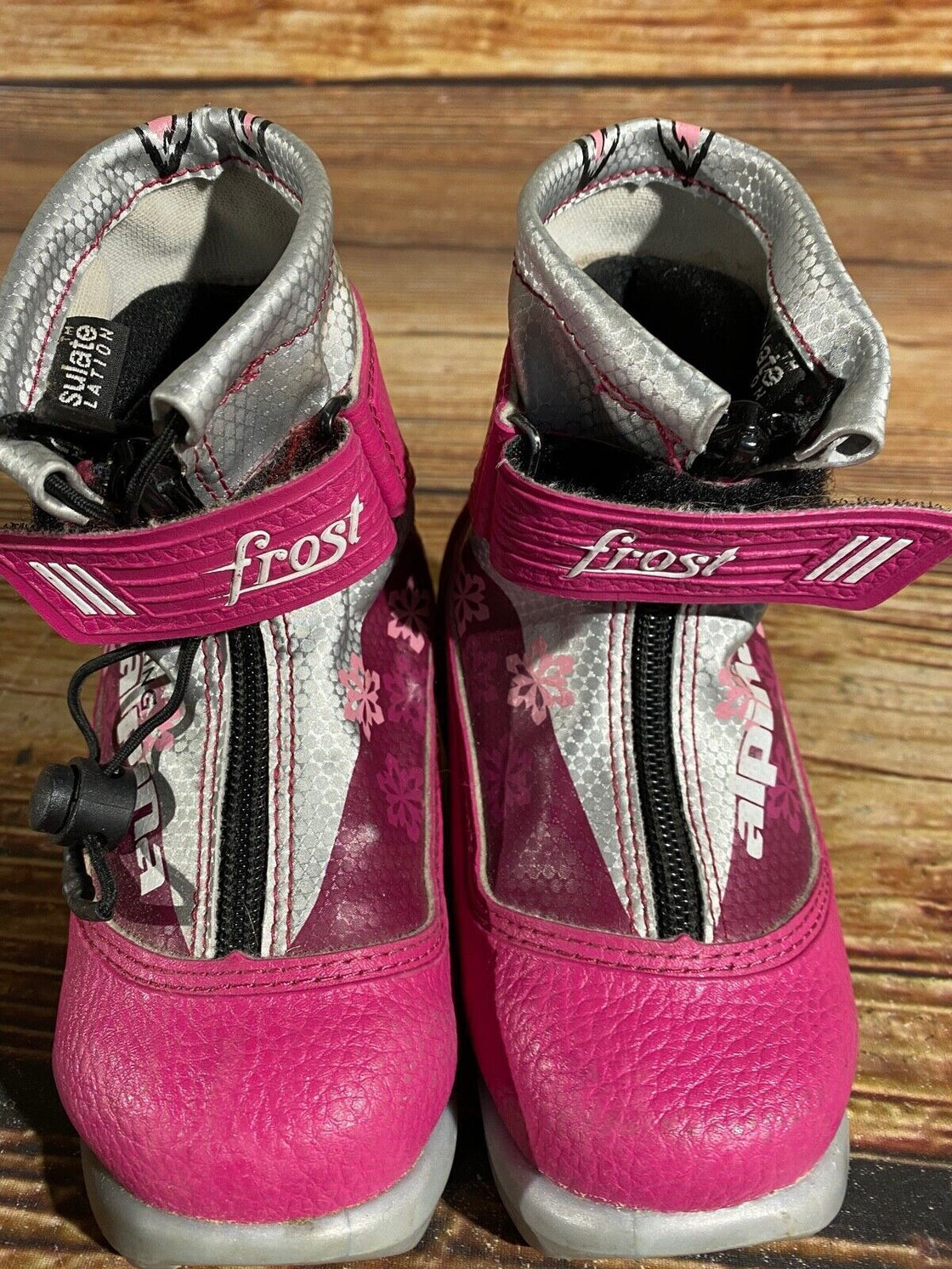 Alpina Frost Kids Nordic Cross Country Ski Boots Size EU26 US9 NNN A-791