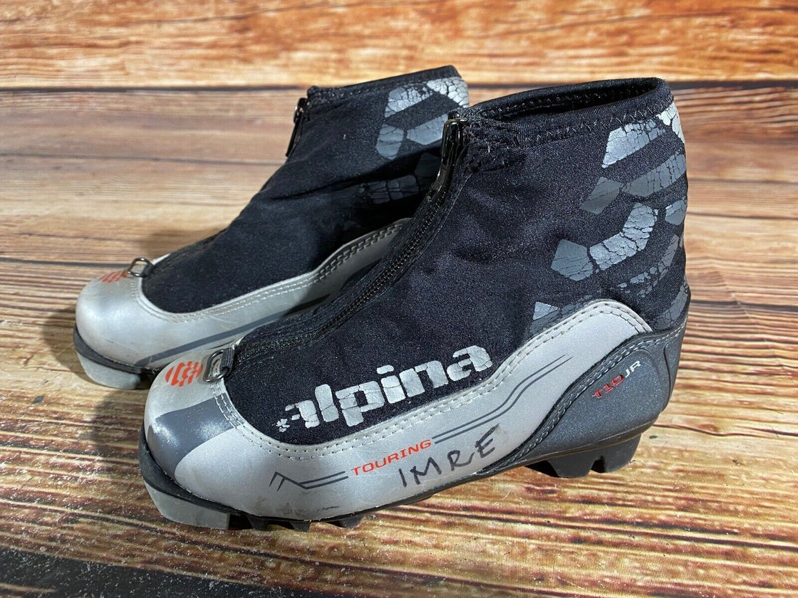 Alpina T10jr Kids Nordic Cross Country Ski Boots Size EU31 US12.5 NNN A-1001