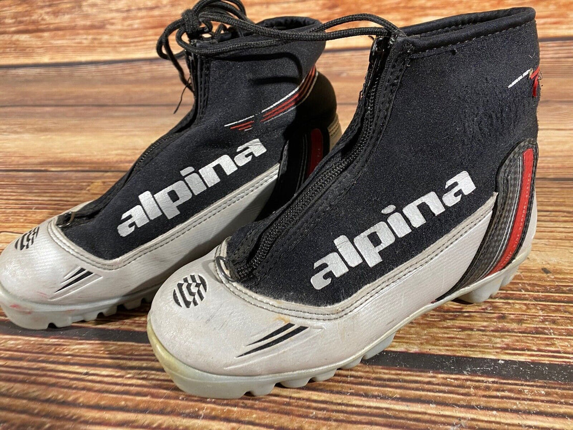 Alpina ST10jr Kids Nordic Cross Country Ski Boots Size EU34 US3 NNN A-804