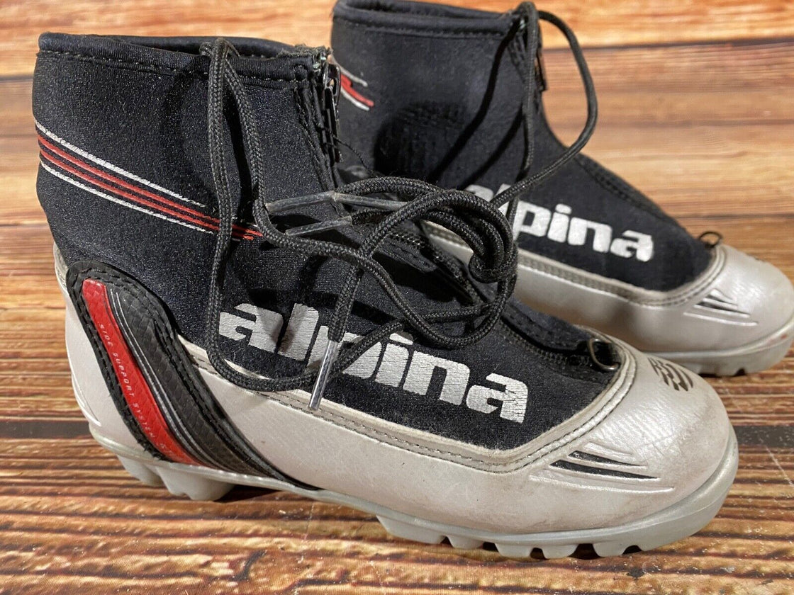 Alpina ST10jr Kids Nordic Cross Country Ski Boots Size EU34 US3 NNN A-804