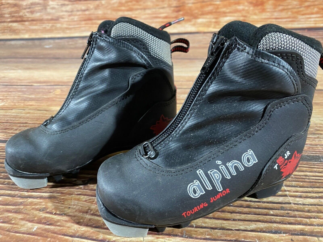 Alpina T5Plus Kids Nordic Cross Country Ski Boots Size EU26 US9 NNN A-837