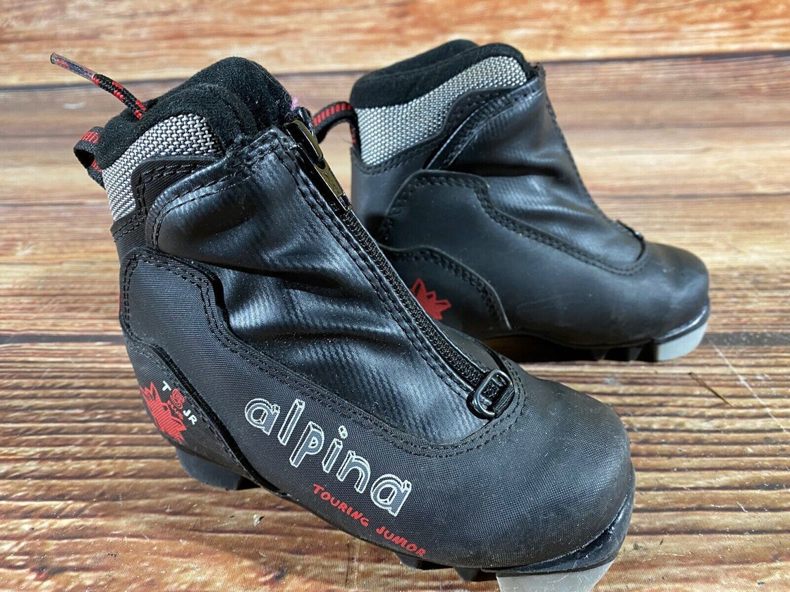 Alpina T5Plus Kids Nordic Cross Country Ski Boots Size EU26 US9 NNN A-837