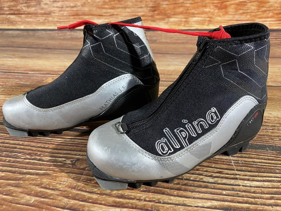 Alpina T10 Kids Nordic Cross Country Ski Boots Size EU33 US2 NNN A-731