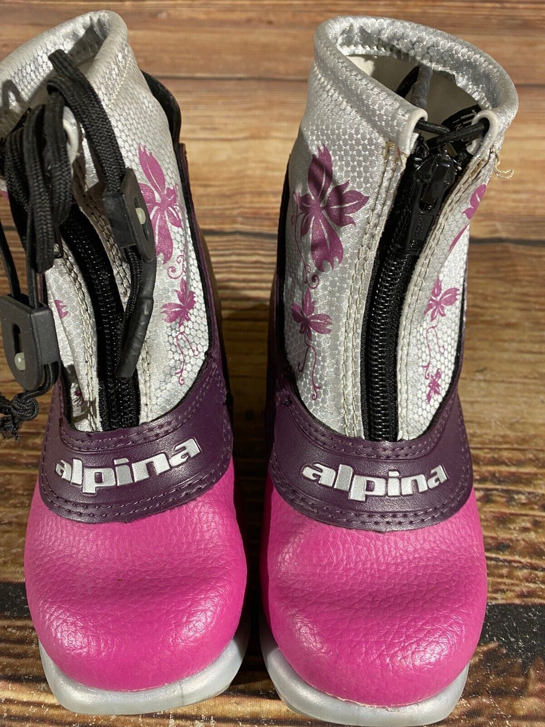 Alpina Frost Kids Nordic Cross Country Ski Boots Size EU27 US9.5 NNN A-990