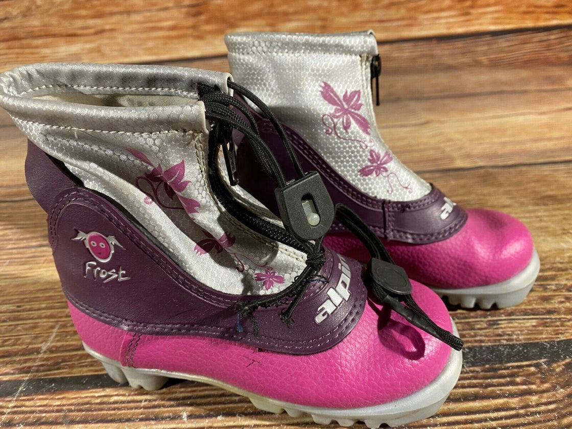Alpina Frost Kids Nordic Cross Country Ski Boots Size EU27 US9.5 NNN A-990