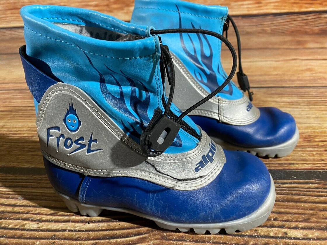 Alpina Frost Kids Nordic Cross Country Ski Boots Size EU29 US11 NNN A-810