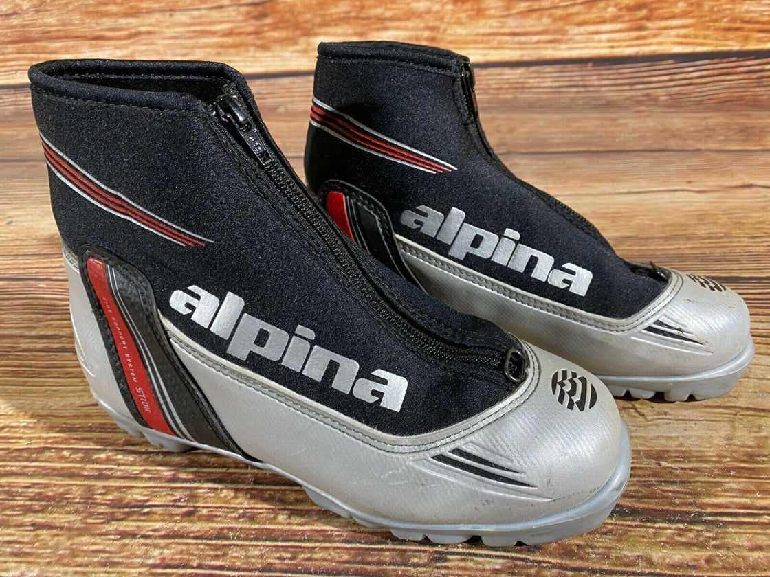 Alpina ST10j Kids Nordic Cross Country Ski Boots Size EU36 US4.5 for NNN A-373