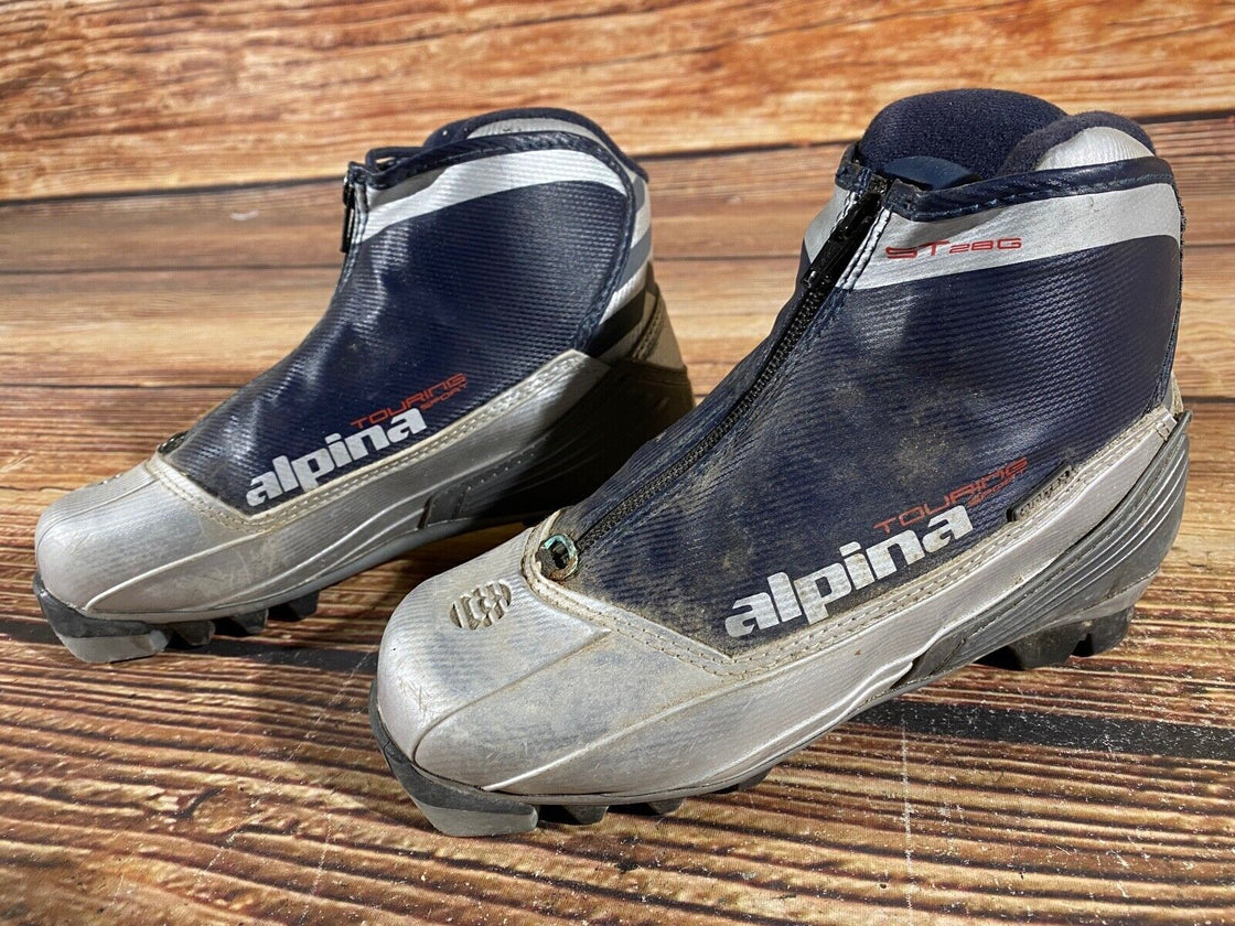 Alpina ST28G Kids Nordic Cross Country Ski Boots Size EU35 US3.5 NNN A-845