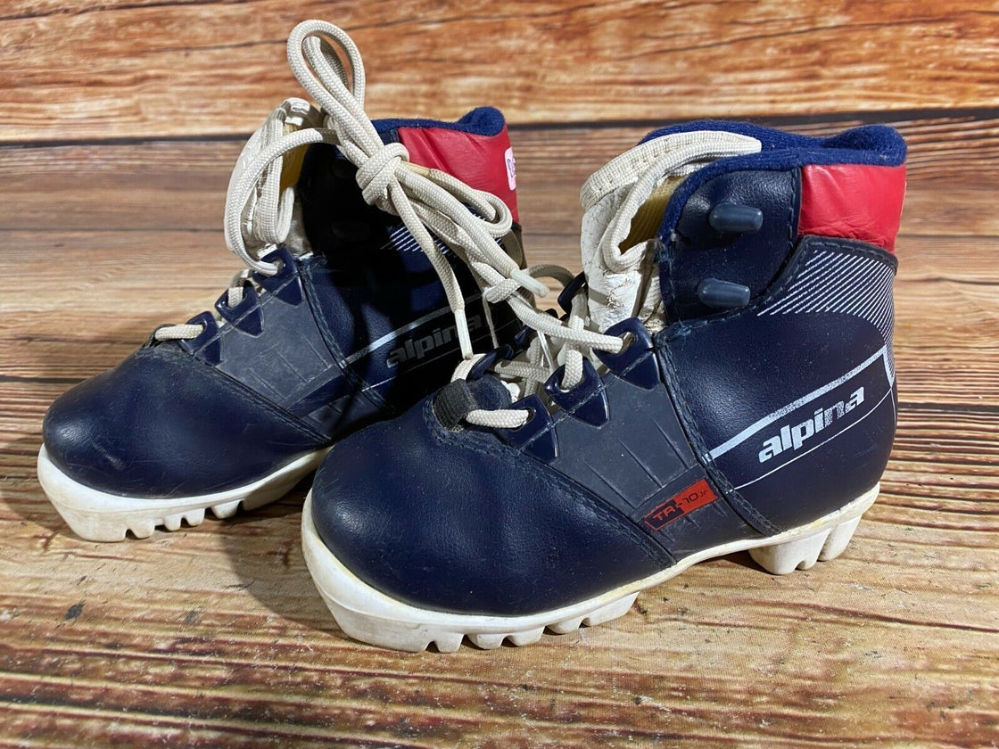 Alpina TR10jr Kids Nordic Cross Country Ski Boots Size EU25 US8.5 for NNN A-58