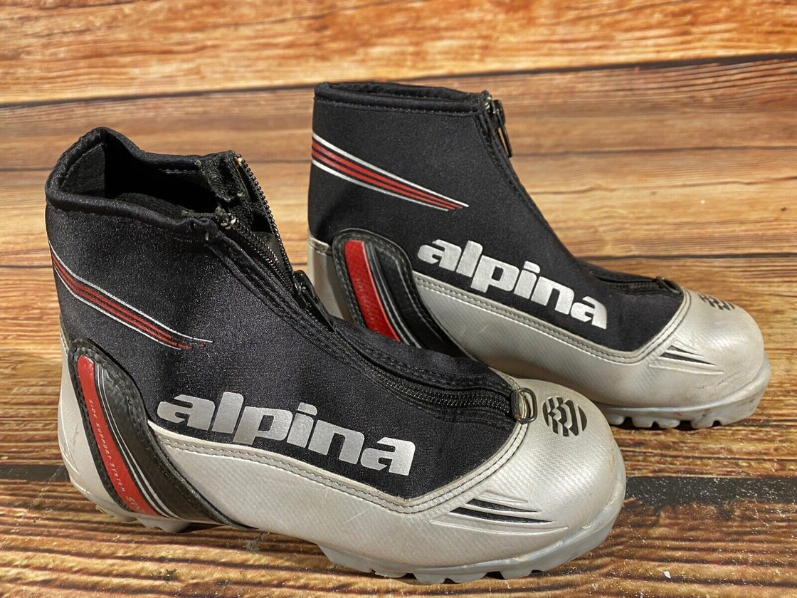 Alpina ST10jr Kids Nordic Cross Country Ski Boots Size EU34 US3 NNN A-679