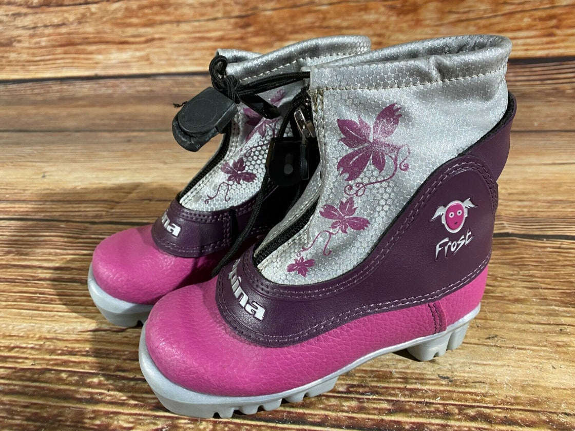 Alpina Frost Kids Nordic Cross Country Ski Boots Size EU26 US9 for NNN A-431