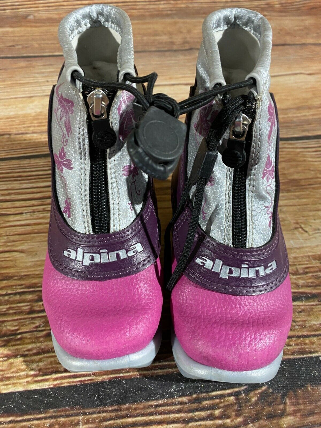 Alpina Frost Kids Nordic Cross Country Ski Boots Size EU26 US9 for NNN A-431