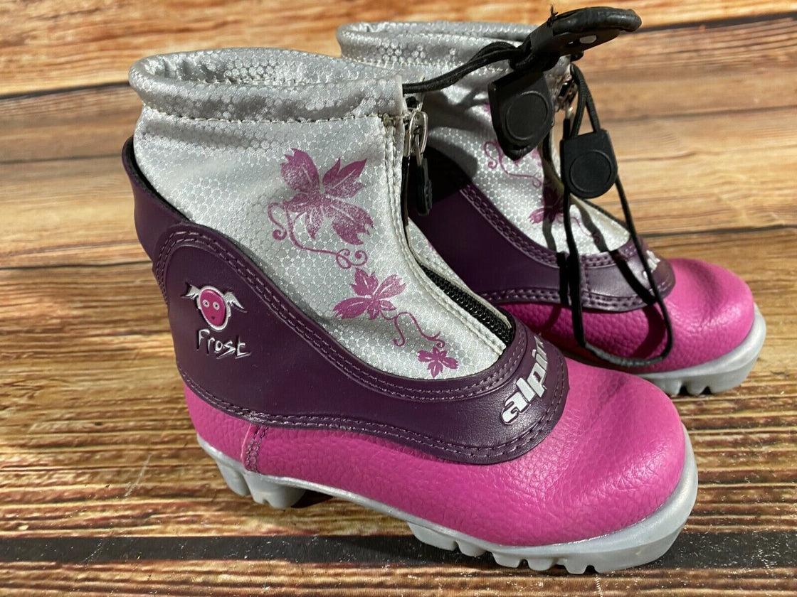 Alpina Frost Kids Nordic Cross Country Ski Boots Size EU26 US9 for NNN A-431