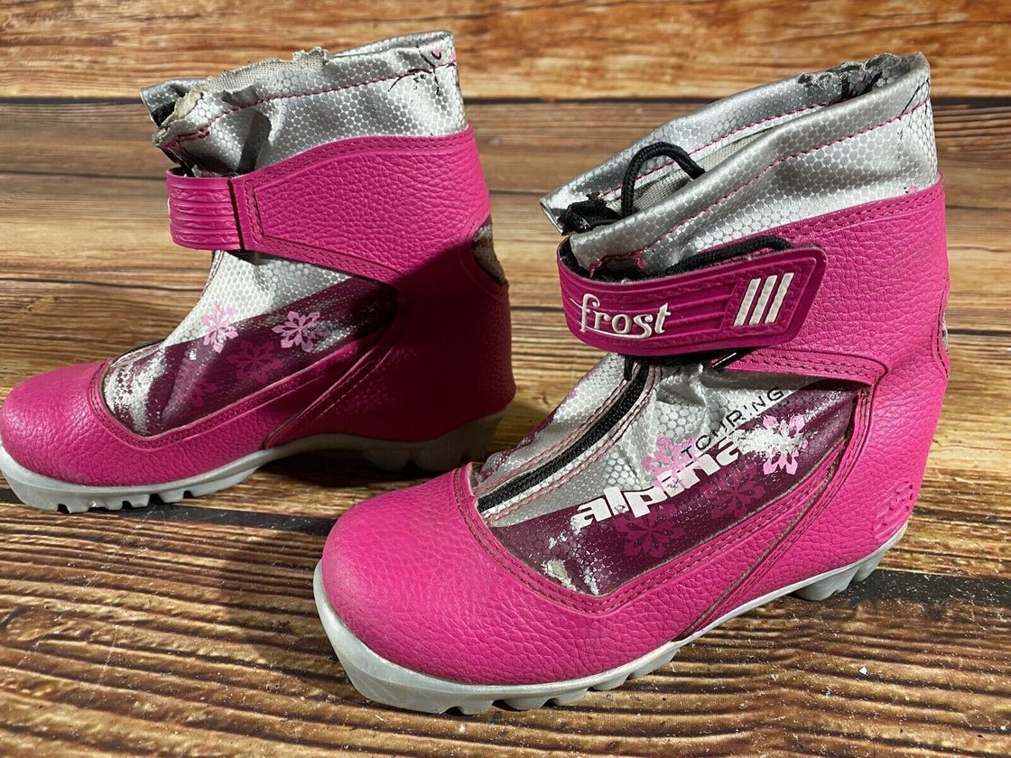 Alpina Frost Kids Nordic Cross Country Ski Boots Size EU33 US2 NNN A-763