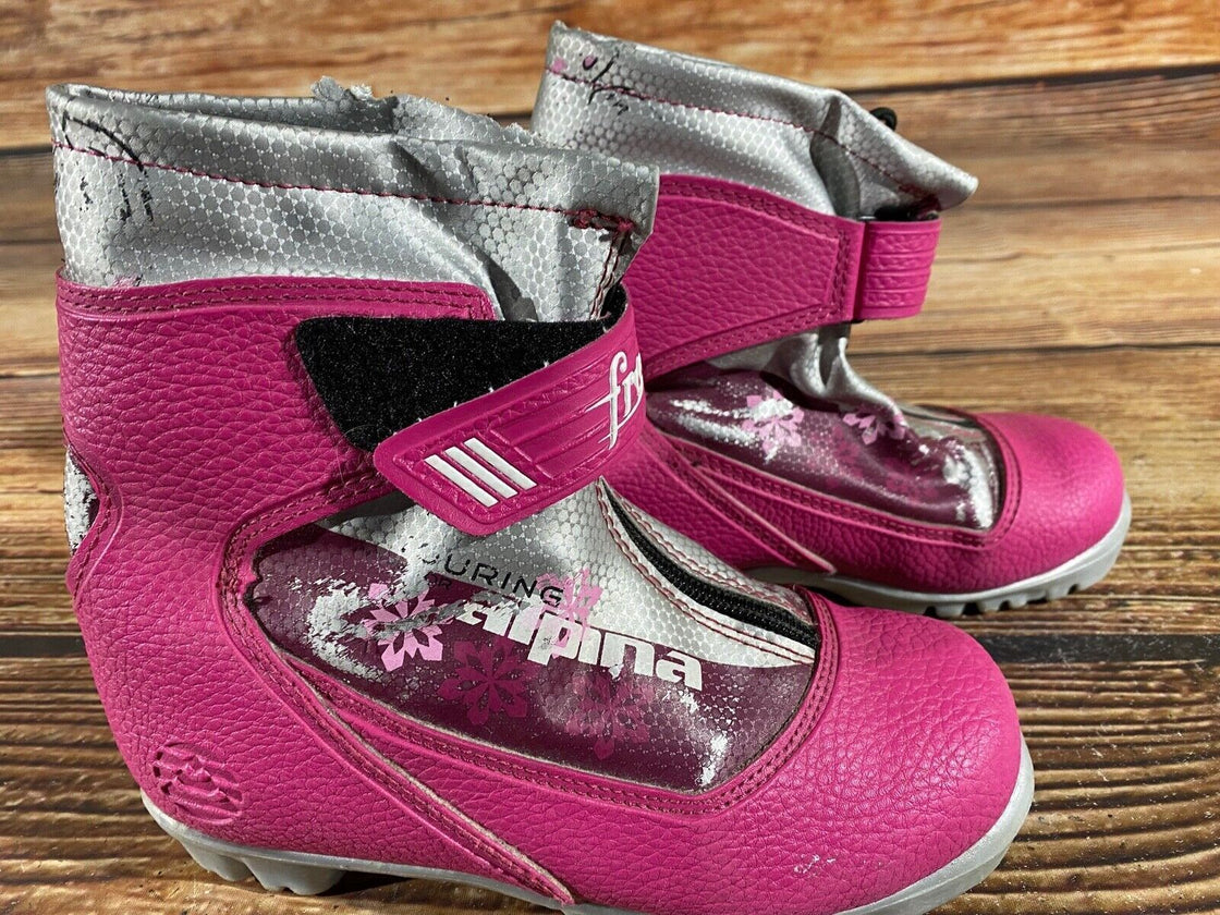 Alpina Frost Kids Nordic Cross Country Ski Boots Size EU33 US2 NNN A-763