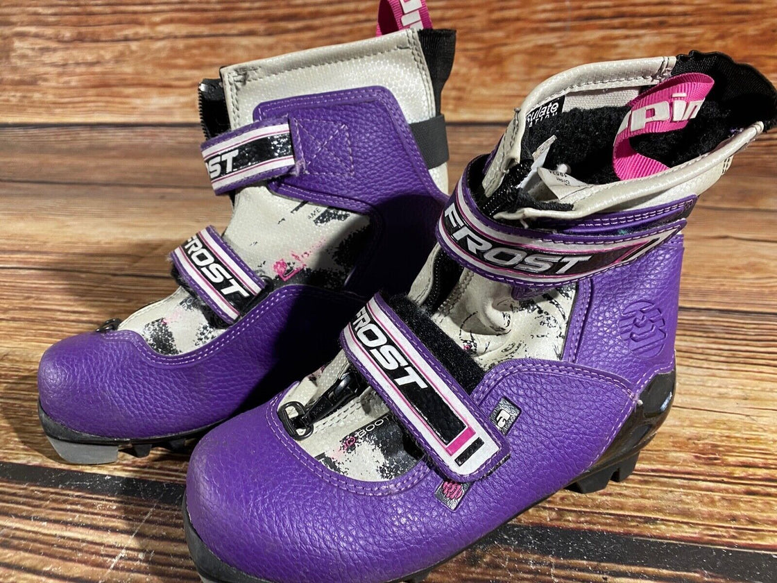 Alpina Frost Kids Nordic Cross Country Ski Boots Size EU32 US1.5 NNN A-794
