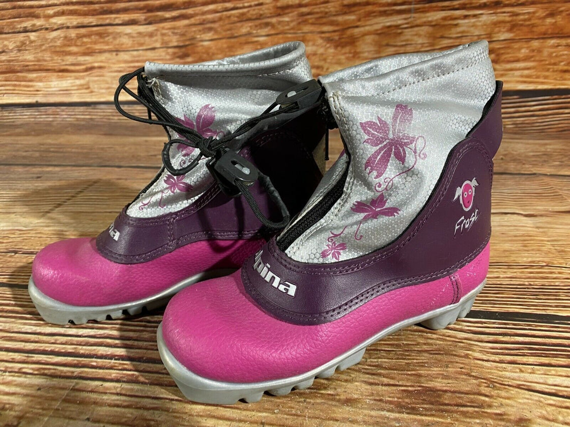 Alpina Frost Nordic Cross Country Ski Boots Kids Size EU32 US1.5 for NNN A-460