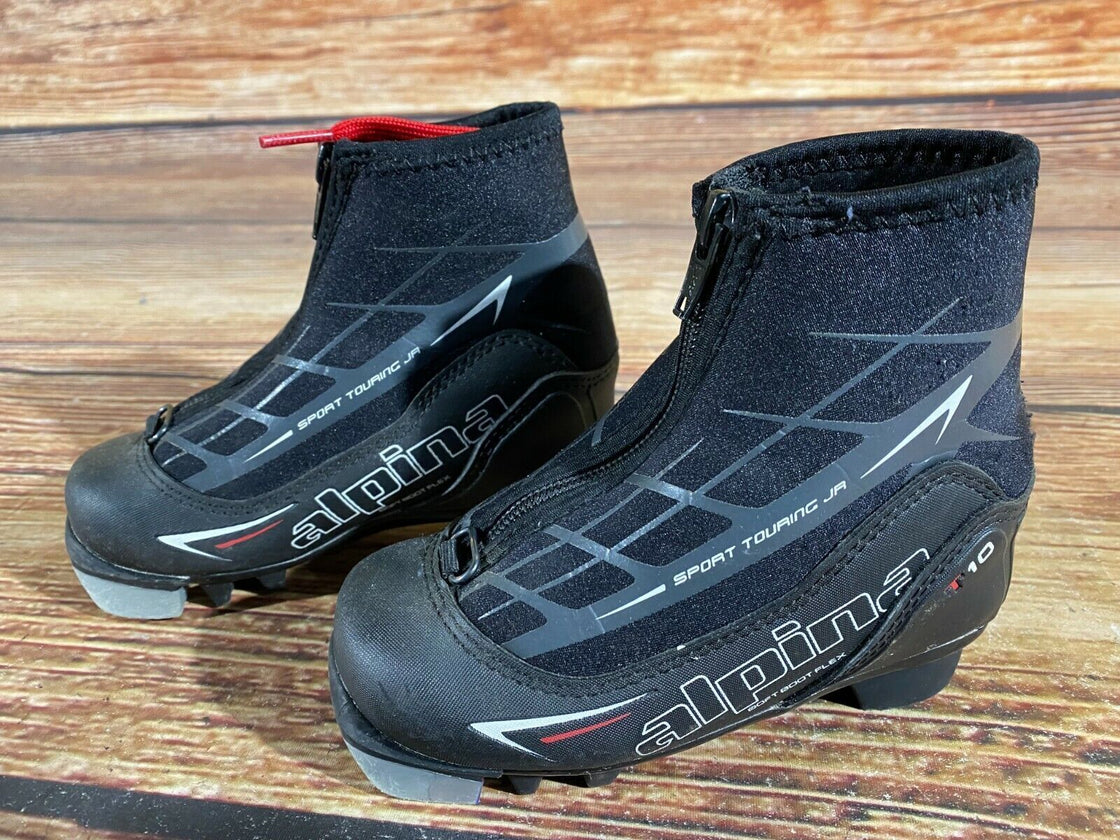 Alpina T10 Nordic Cross Country Ski Boots Kids Size EU26 US9 for NNN A-458