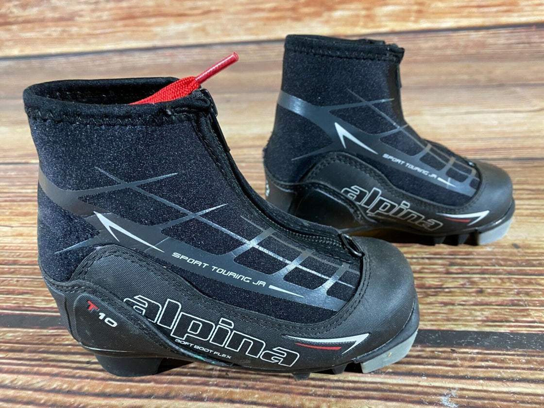 Alpina T10 Nordic Cross Country Ski Boots Kids Size EU26 US9 for NNN A-458