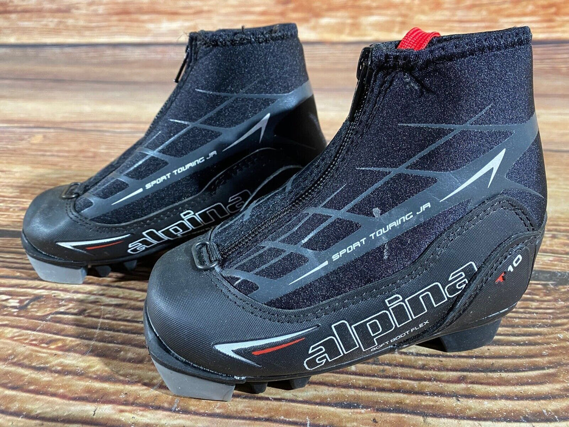 Alpina T10 Kids Nordic Cross Country Ski Boots Size EU25 US8.5 NNN A-746