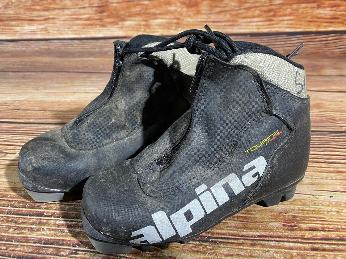 Alpina Touring Kids Nordic Cross Country Ski Boots Size EU31 US12.5 NNN A-765