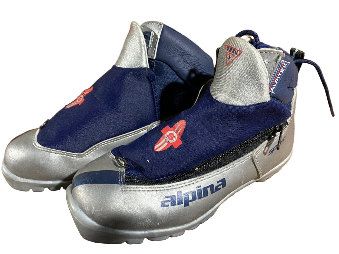 Alpina 311 Kids Nordic Cross Country Ski Boots Size EU35 US3.5 NNN A-683