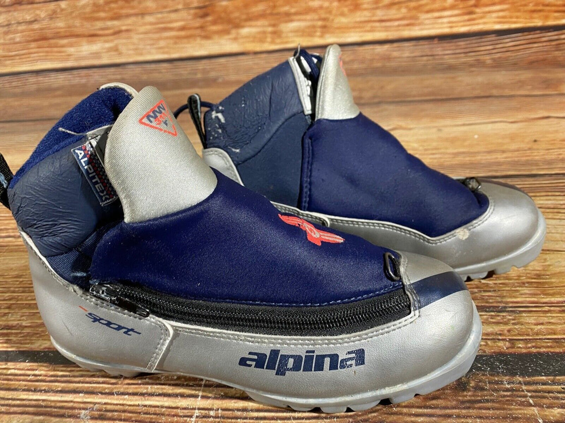Alpina 311 Kids Nordic Cross Country Ski Boots Size EU35 US3.5 NNN A-683
