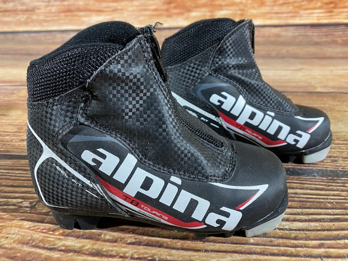 Alpina T8 Kids Nordic Cross Country Ski Boots Size EU27 US9.5 NNN A-725