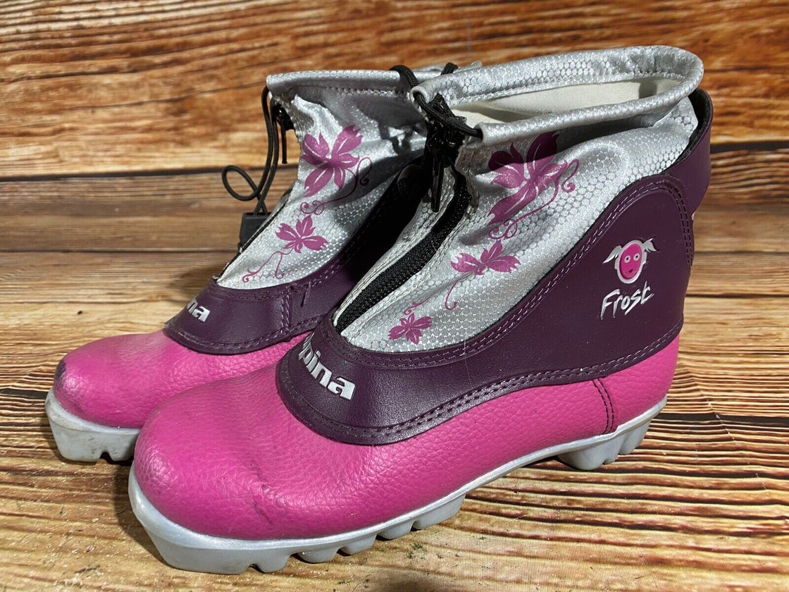 Alpina Frost Kids Nordic Cross Country Ski Boots Size EU34 US3 NNN A-784