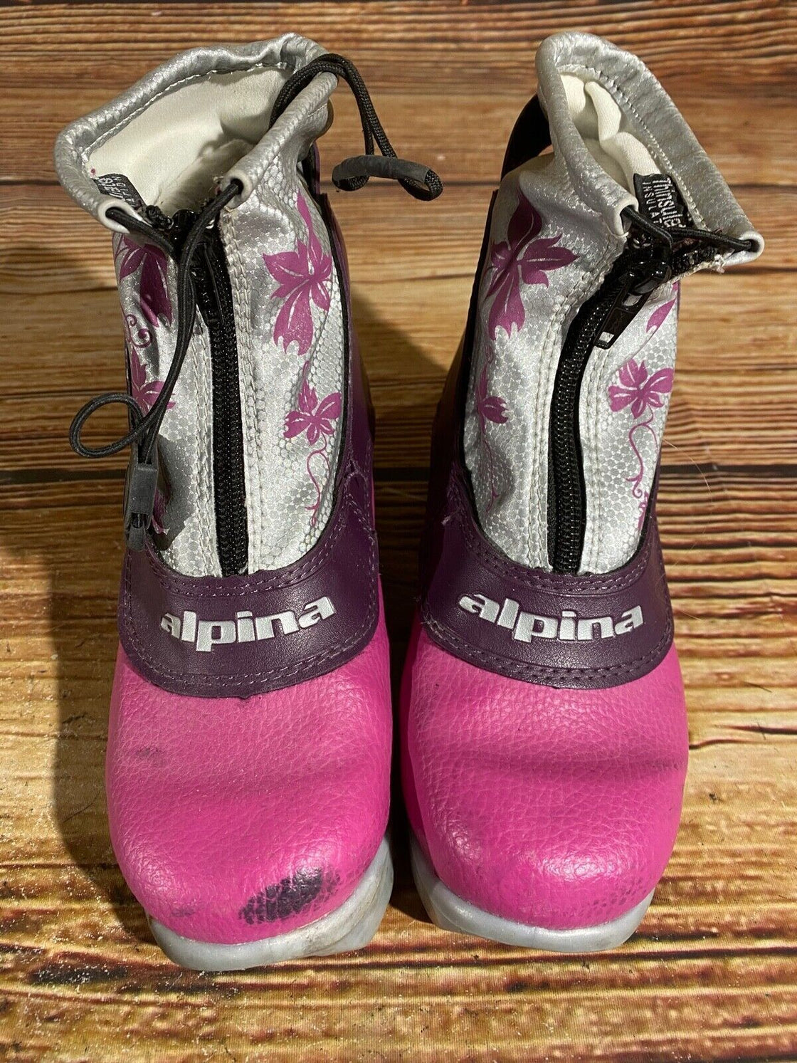 Alpina Frost Kids Nordic Cross Country Ski Boots Size EU34 US3 NNN A-784