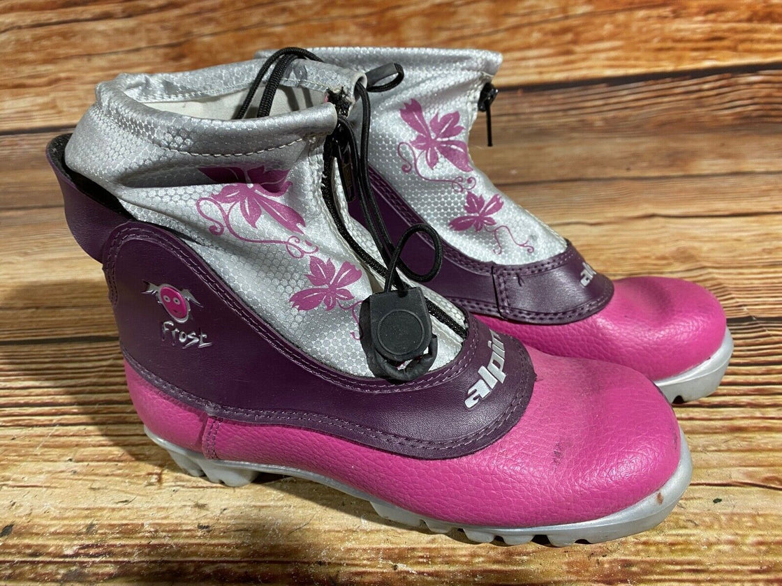 Alpina Frost Kids Nordic Cross Country Ski Boots Size EU34 US3 NNN A-784