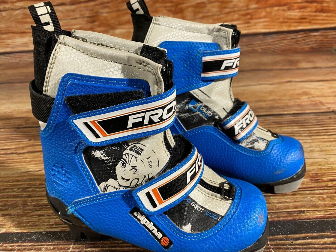Alpina Frost Kids Nordic Cross Country Ski Boots Size EU27 US9.5 NNN A-857