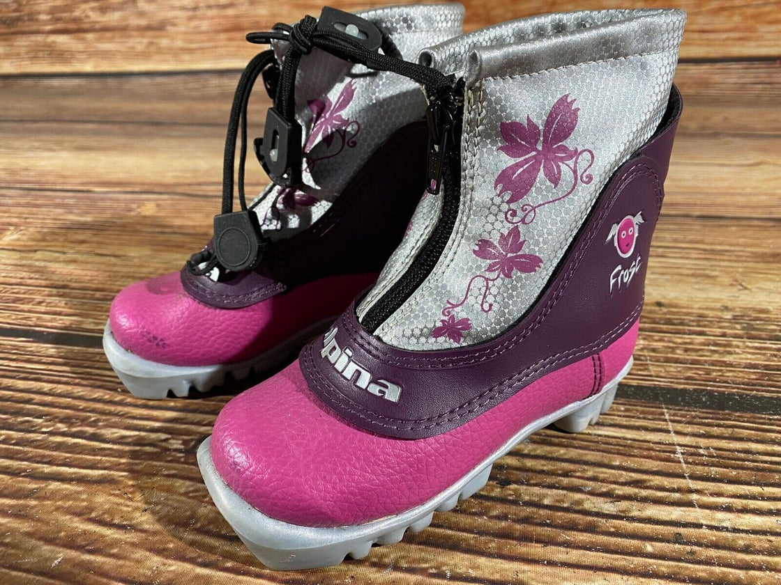 Alpina Kids Frost Nordic Cross Country Ski Boots Size EU25 US8.5 NNN A-716