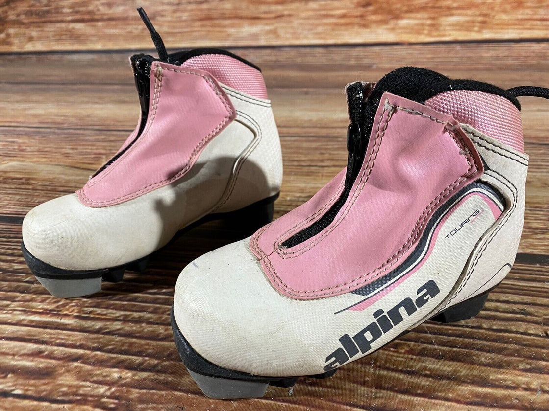 Alpina Touring Kids Nordic Cross Country Ski Boots Size EU26 US9 NNN A-853