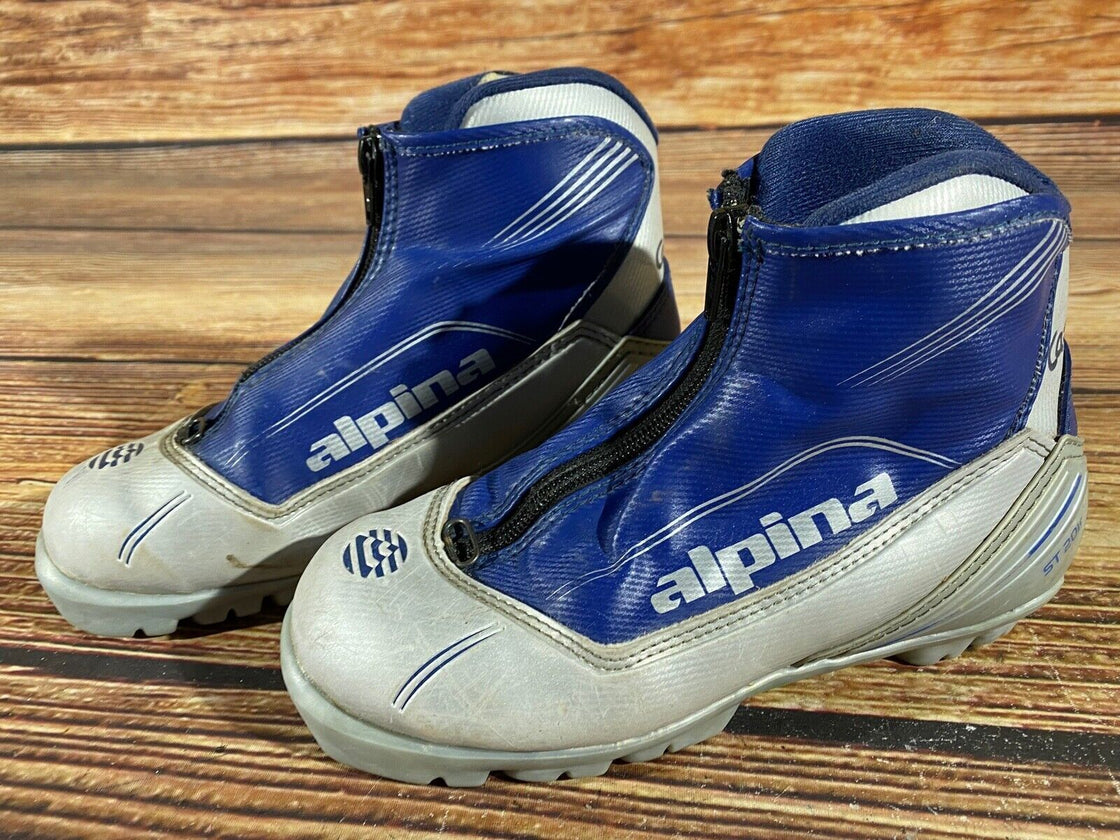 Alpina ST20 Jr Kids Nordic Cross Country Ski Boots Size EU35 US3.5 NNN A-666
