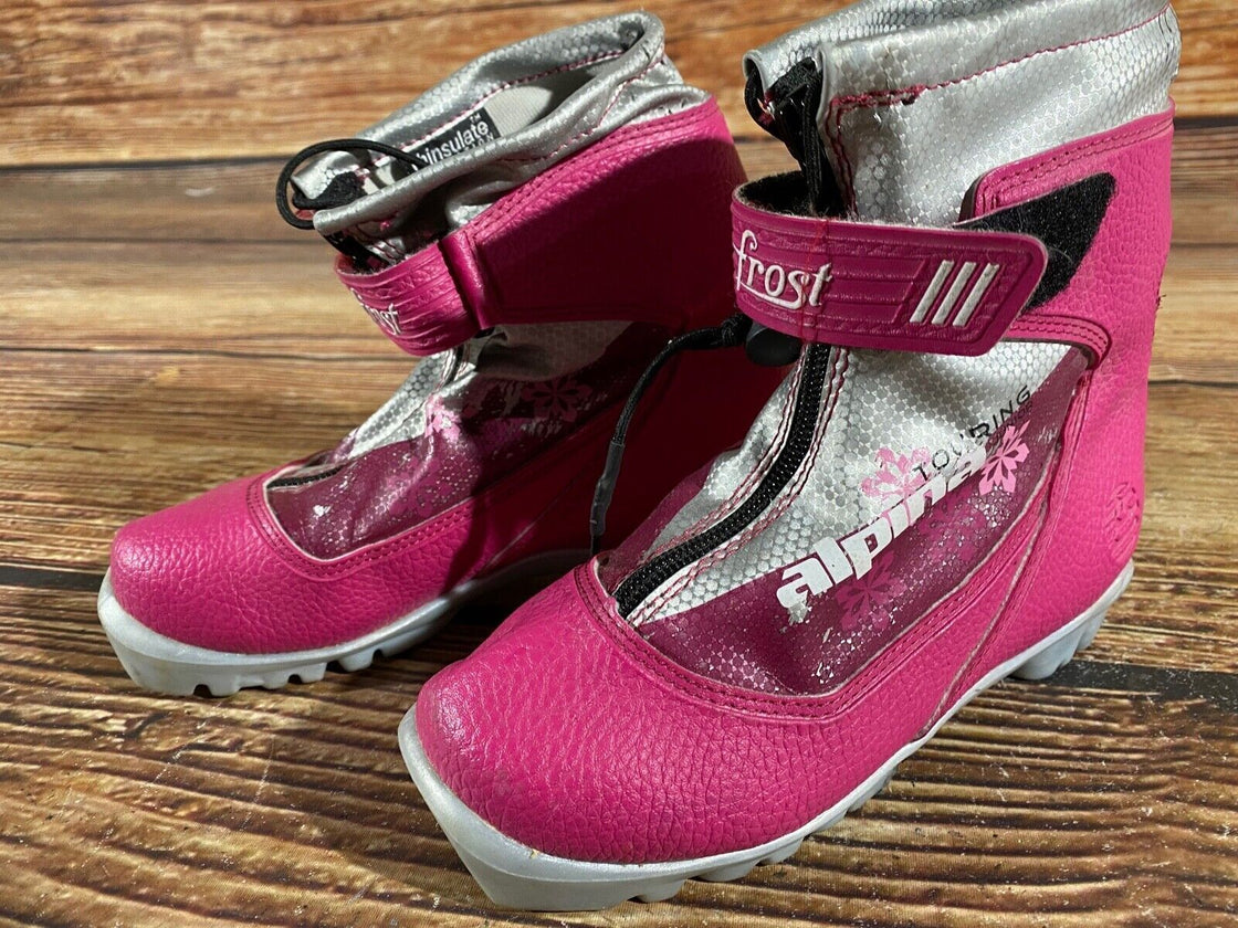 Alpina Frost Kids Nordic Cross Country Ski Boots Size EU33 US2 NNN A-816
