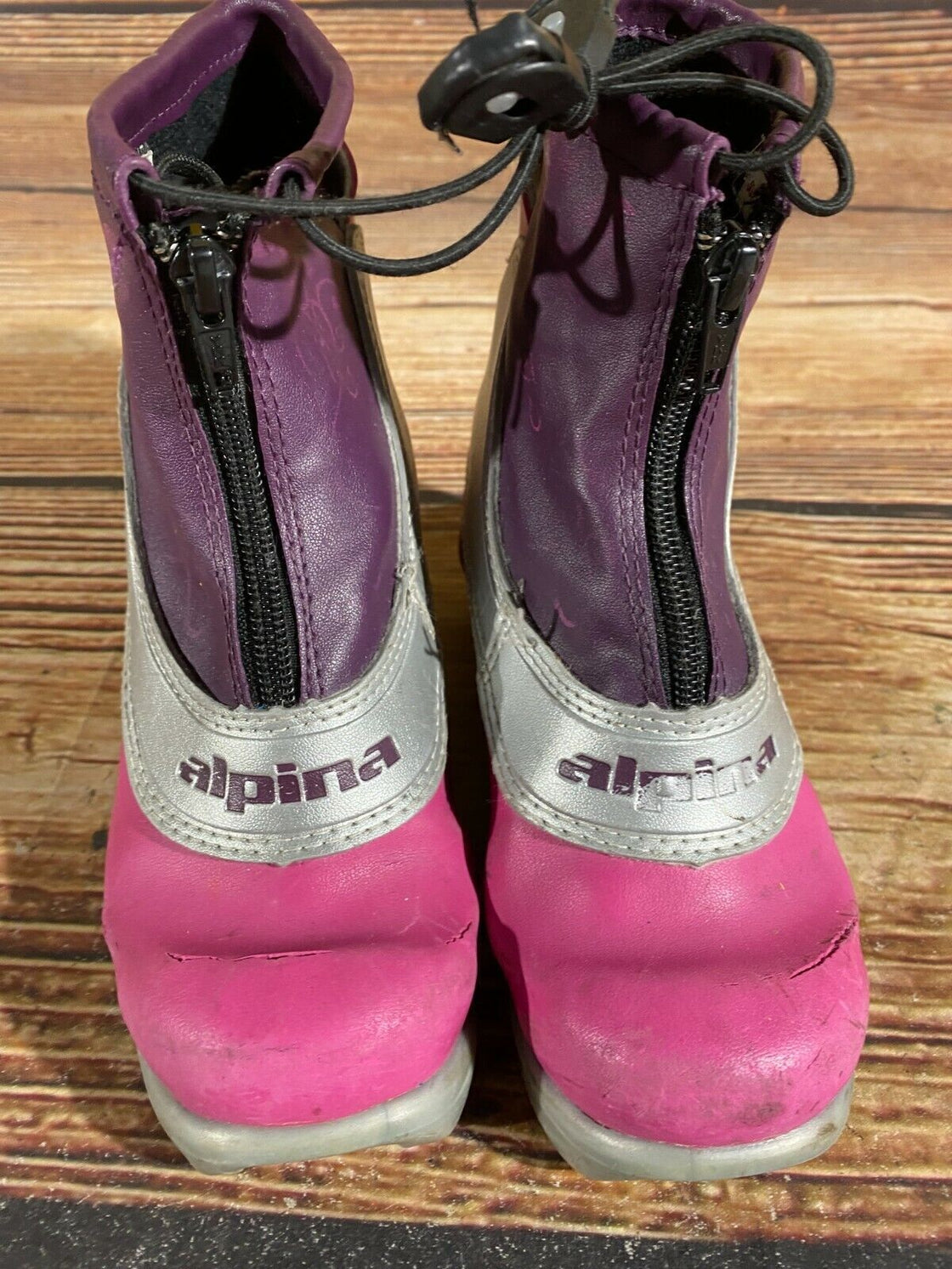 Alpina Frost Kids Nordic Cross Country Ski Boots Size EU31 US12.5 for NNN A-259