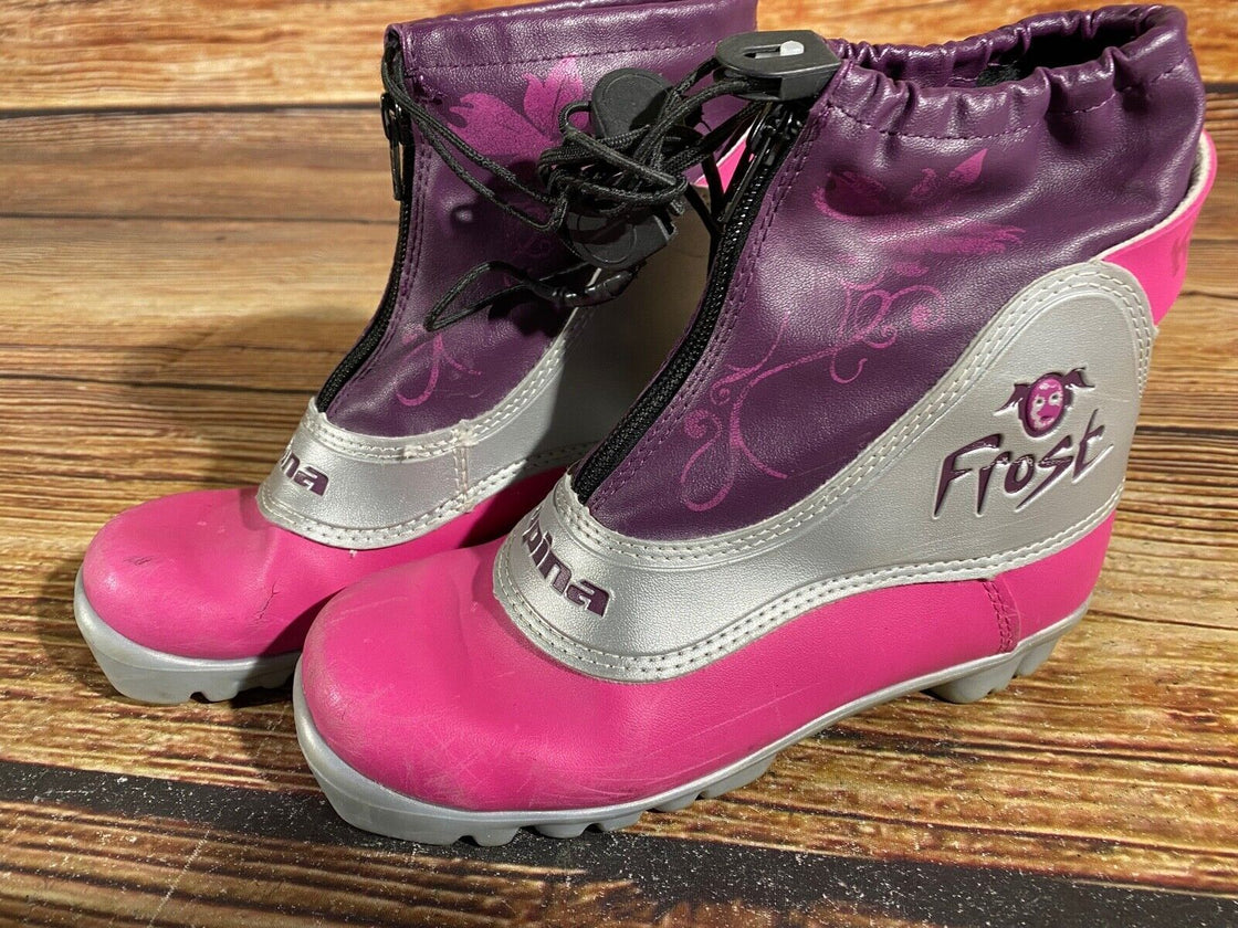 Alpina Frost Kids Nordic Cross Country Ski Boots Size EU33 US2 NNN A-675