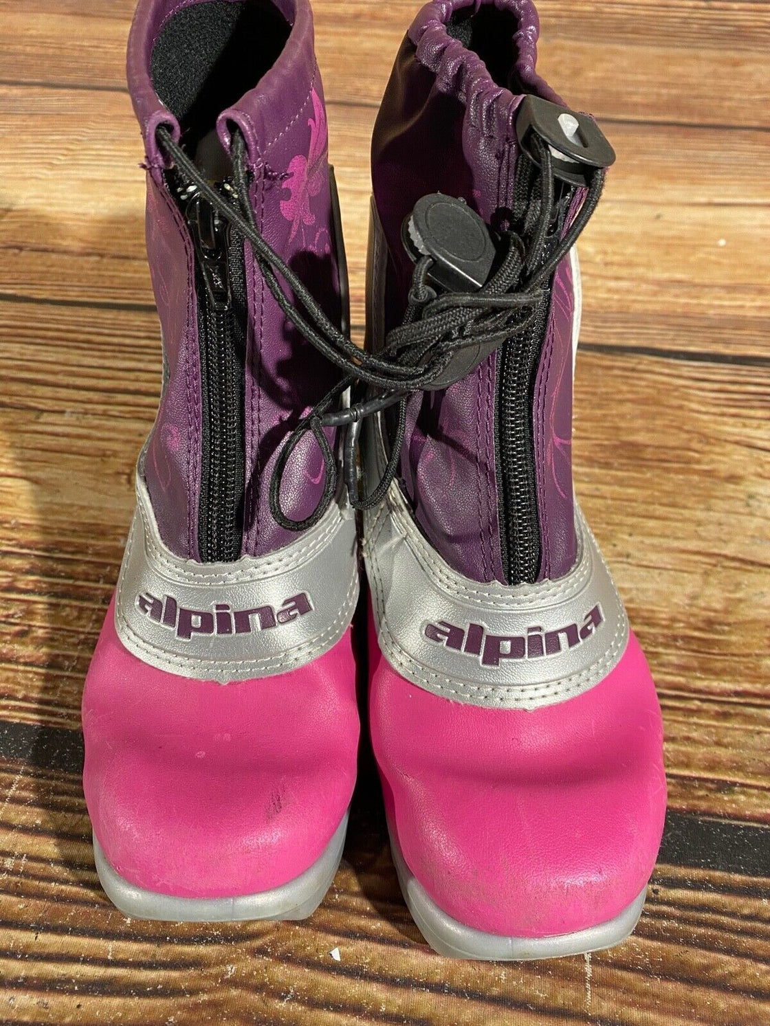 Alpina Frost Kids Nordic Cross Country Ski Boots Size EU33 US2 NNN A-675