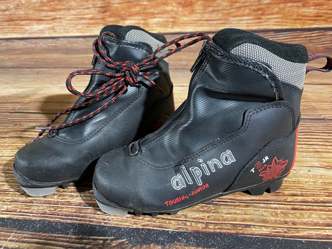 Alpina T5 Plus Kids Nordic Cross Country Ski Boots Size EU32 US1.5 NNN A-670