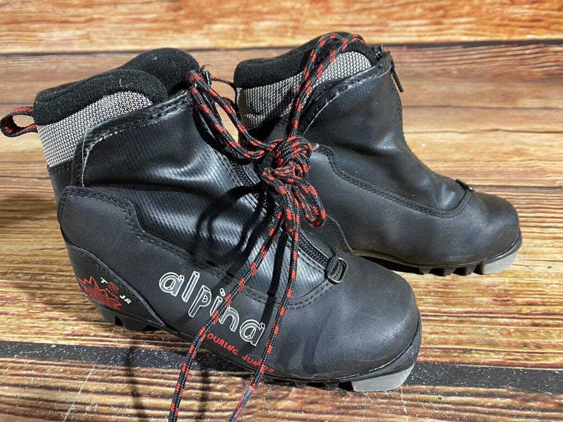 Alpina T5 Plus Kids Nordic Cross Country Ski Boots Size EU32 US1.5 NNN A-670