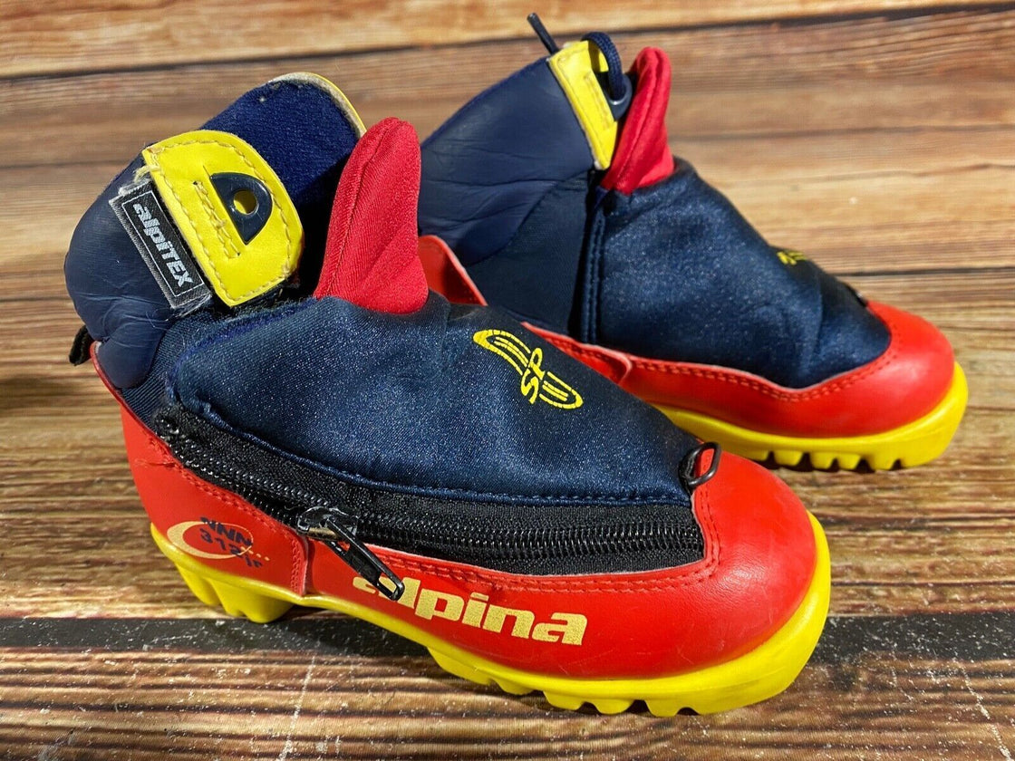 Alpina 312 Kids Nordic Cross Country Ski Boots Size EU29 US11 NNN A-669