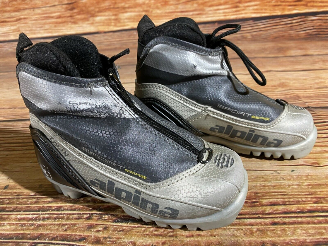 Alpina SR20 Kids Nordic Cross Country Ski Boots Size EU28 US10.5 for NNN A-321