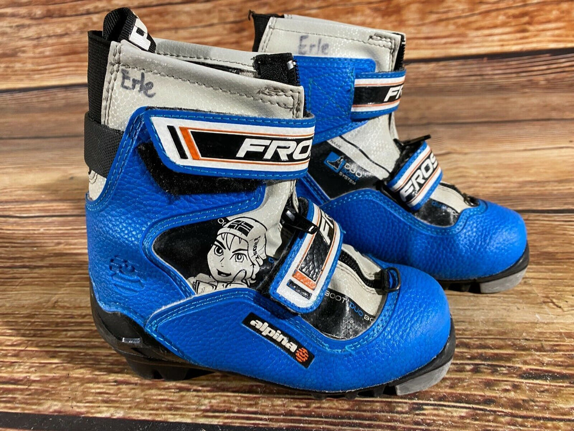Alpina Frost Kids Nordic Cross Country Ski Boots Size EU28 US10.5 for NNN A-364